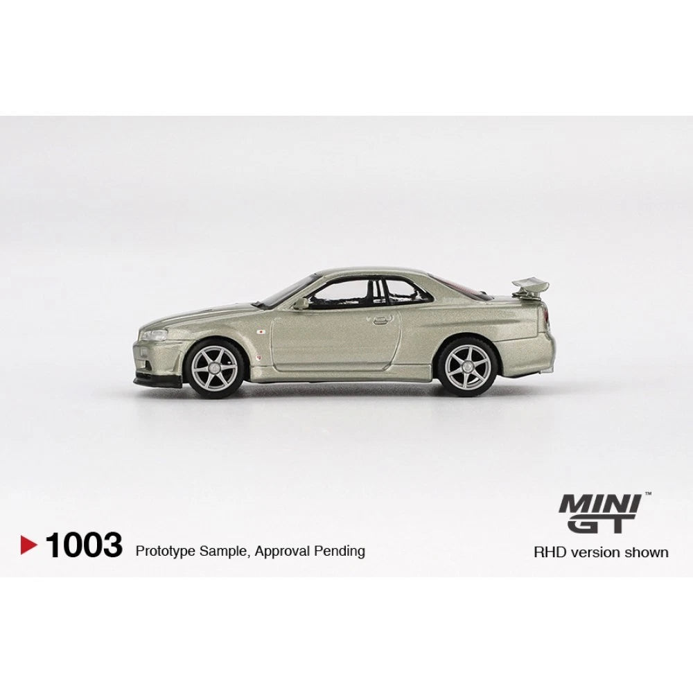 Mini GT 1/64 #1003 Nissan GTR R34 V Spec II Nur Jade