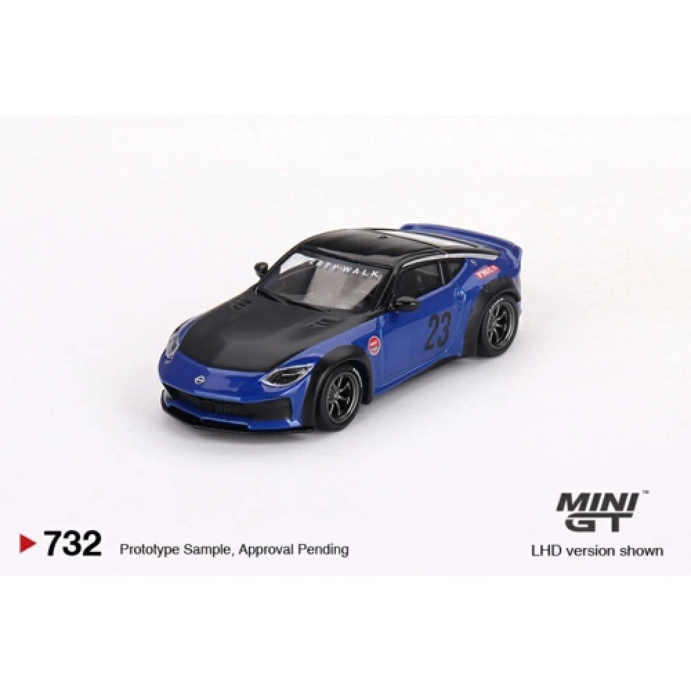 Mini GT 1/64 #732 Nissan Z LB Nation Works Blue