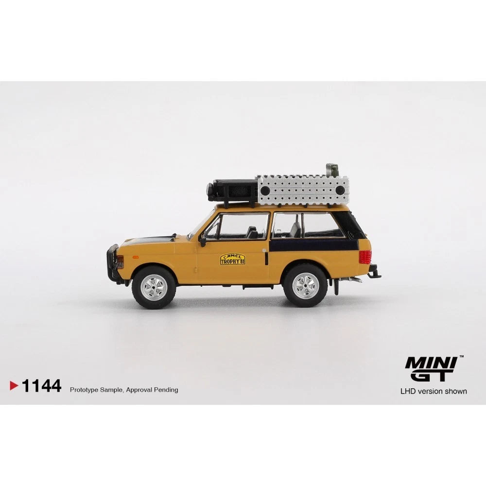 Mini GT 1/64 #1144 1981 RANGE ROVER CAMEL TROPHY WINNER