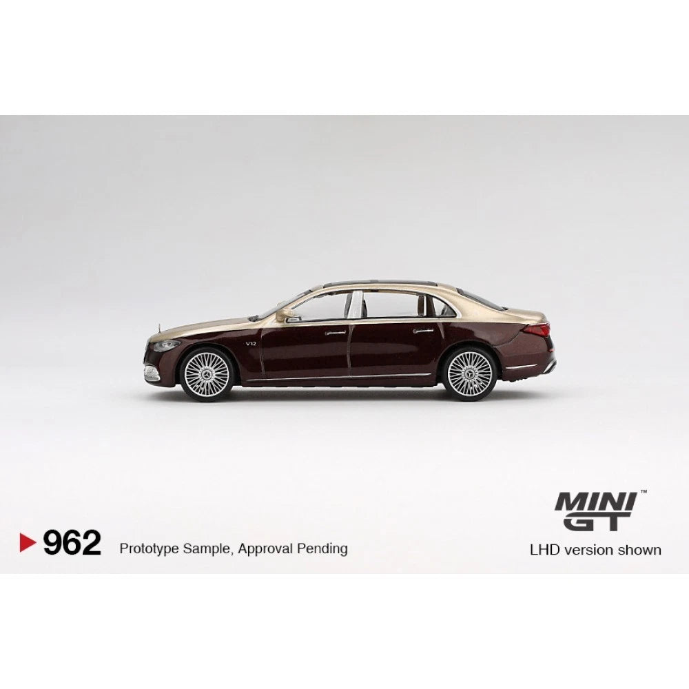 Mini GT 1/64 #962 Mercedes Benz Maybach S 680 Gold/Red
