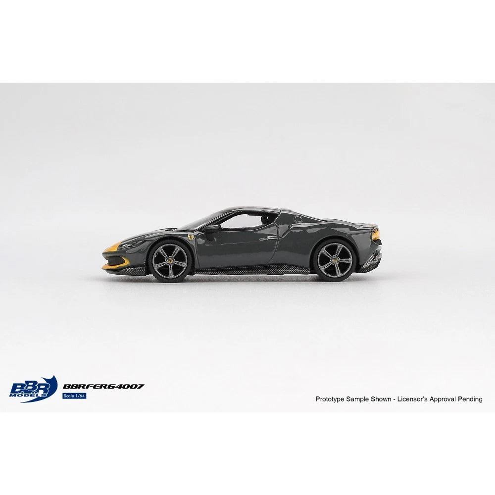 BBR 1/64 Ferrari 296 GTB Black/Yellow