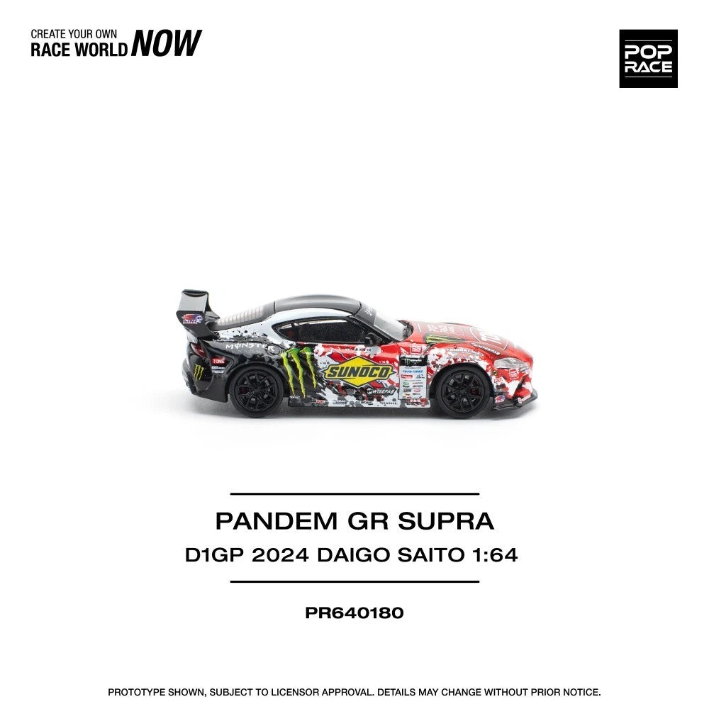 Pop Race 1/64 #180 Toyota Pandem GR Supra 2024 Daigo Saito