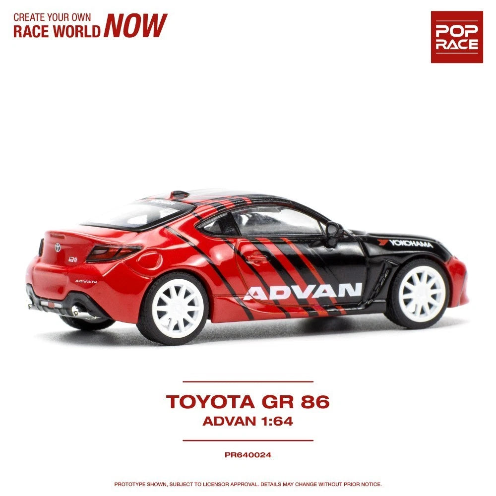 Pop Race 1/64 #24 Toyota GR86 Advan