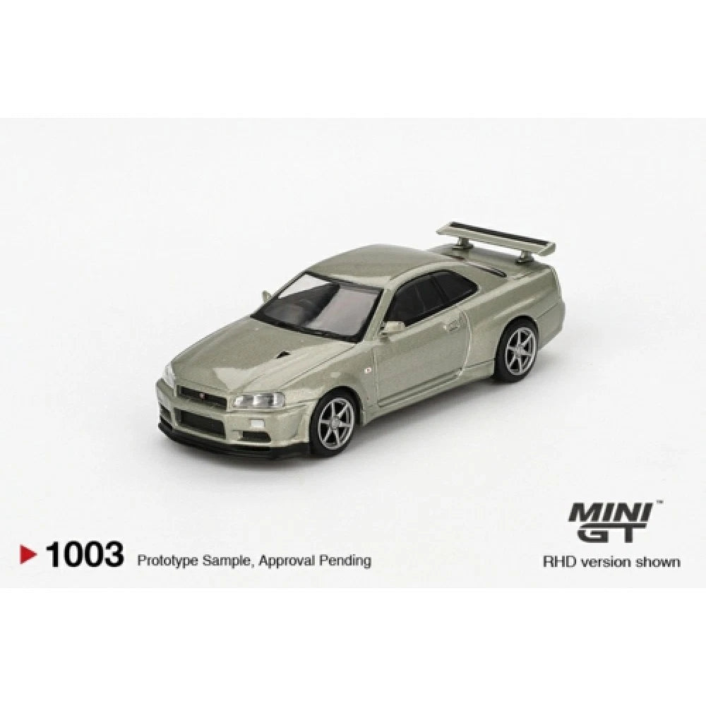 Mini GT 1/64 #1003 Nissan GTR R34 V Spec II Nur Jade
