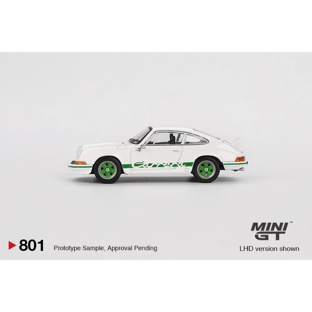 Mini GT 1/64 #801 Porsche 911 Carrera RS White/Green