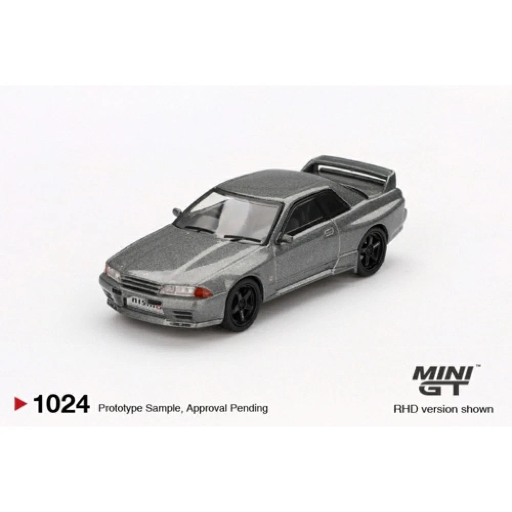 Mini GT 1/64 #1024 Nissan Skyline GTR Nismo R32 CRS Version Gray