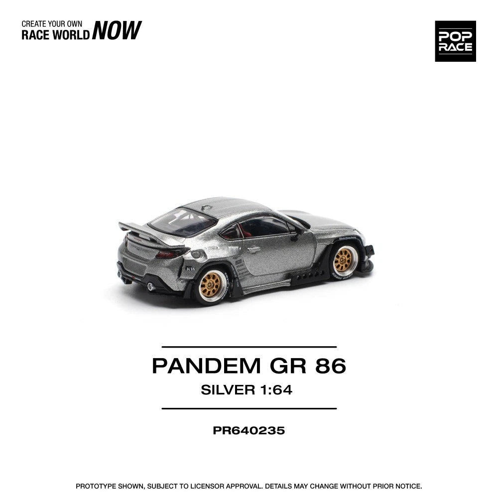 Pop Race 1/64 #235 Pandem GR6 Silver