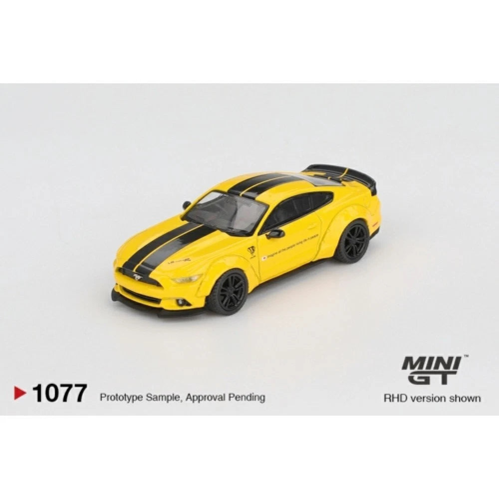 Mini GT 1/64 #1077 Ford LB Works Mustang Yellow