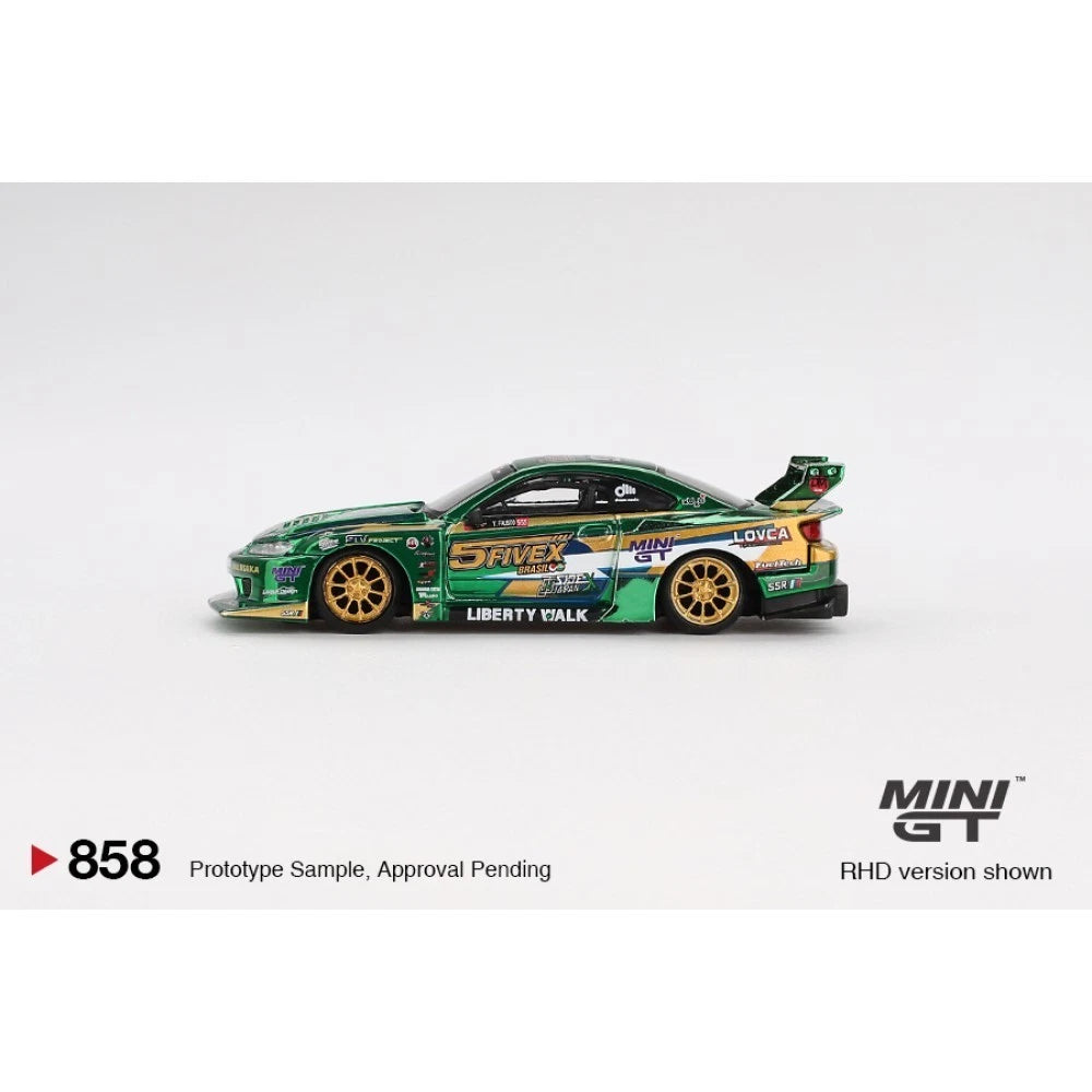 Mini GT 1/64 #858 Nissan Silvia S15 LB Super Silhouette LBWK 2024 Fausto Racing