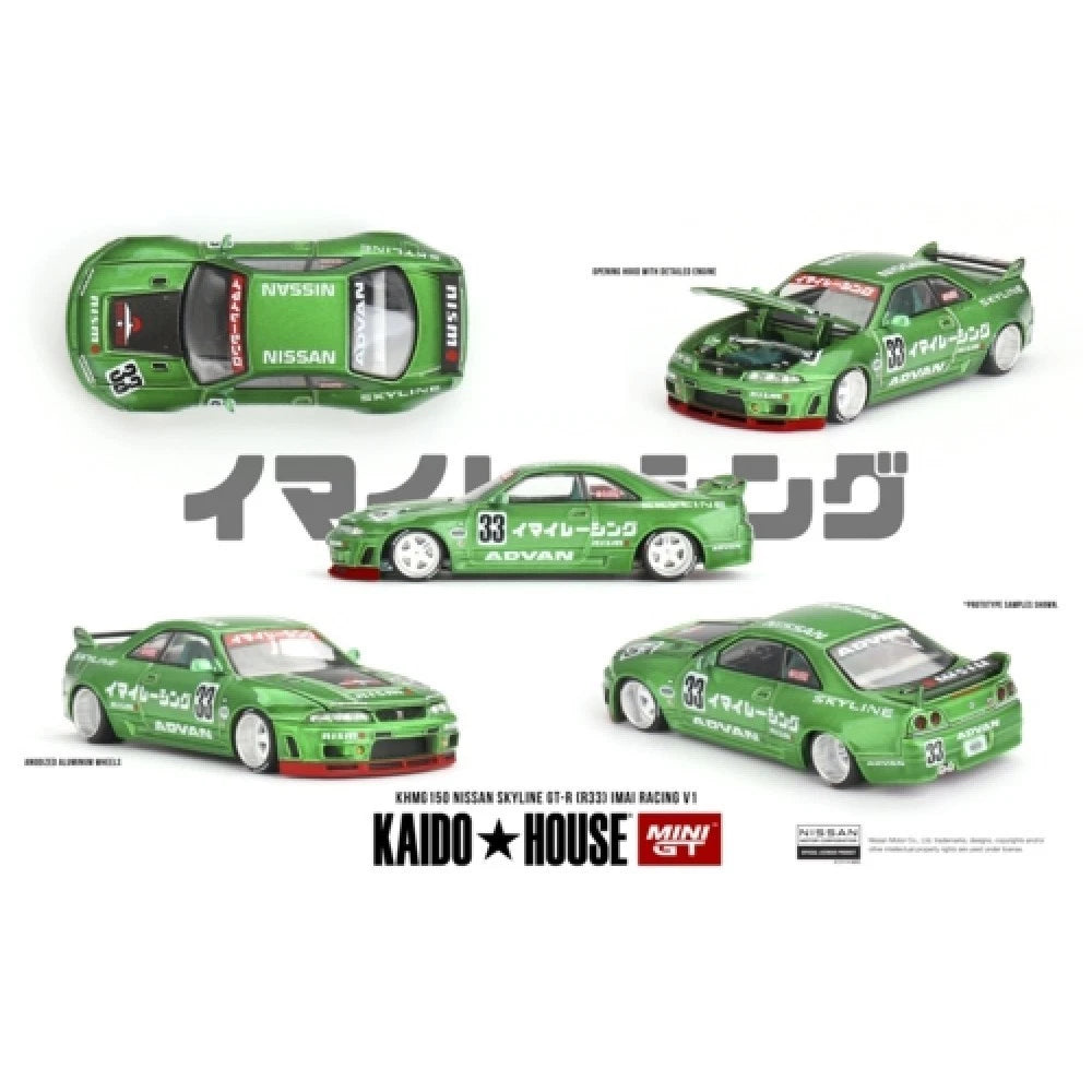Mini GT Kaido House 1/64 Nissan Skyline GTR R33 Imai Racing V1