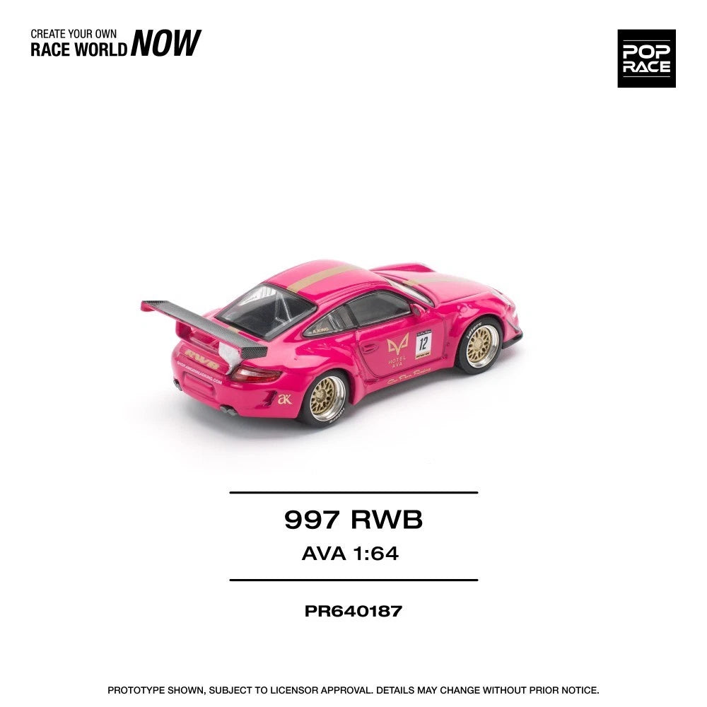 Pop Race 1/64 #187 Porsche 97 RWB Pink