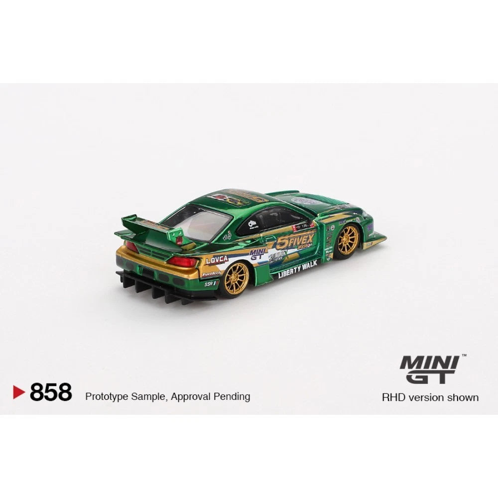 Mini GT 1/64 #858 Nissan Silvia S15 LB Super Silhouette LBWK 2024 Fausto Racing