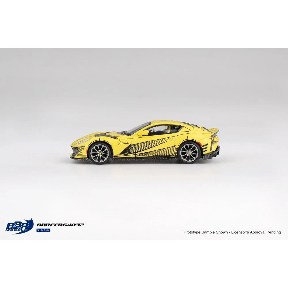 BBR 1/64 Ferrari 812 Competizione Yellow