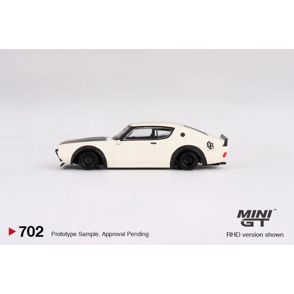Mini GT 1/64 #702 Nissan Skyline Kenmeri Liberty Walk White