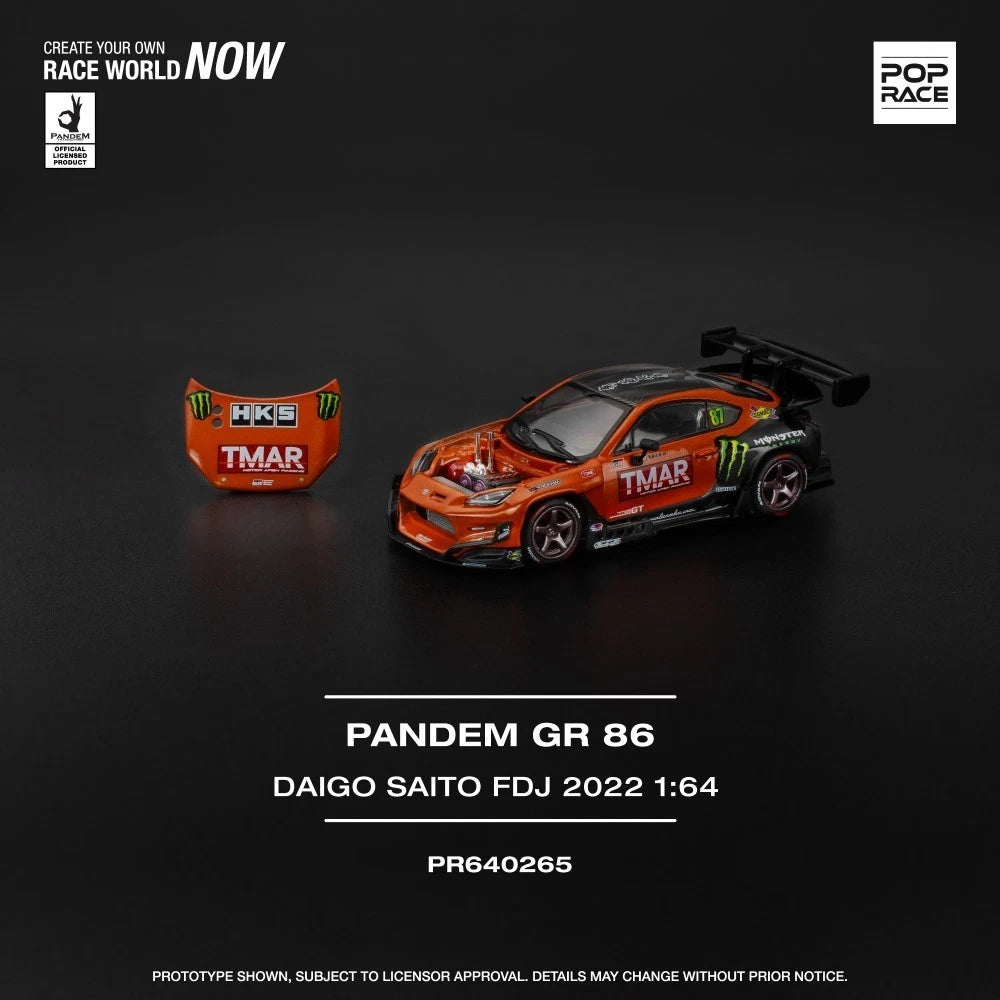 Pop Race 1/64 #265 Pandem GR86 Daigo Saito FDJ 2022