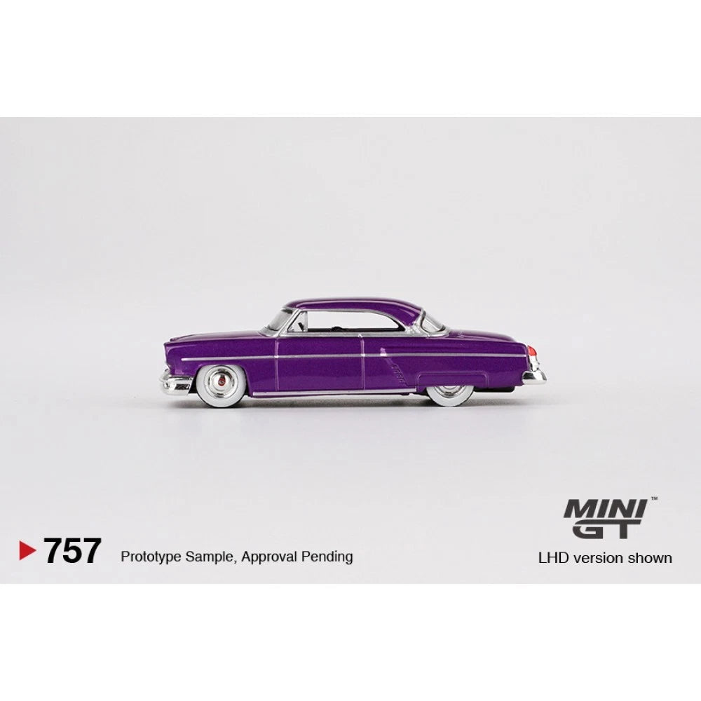 Mini GT 1/64 #757 Lincoln Capri Hot Rod 1954 Purple