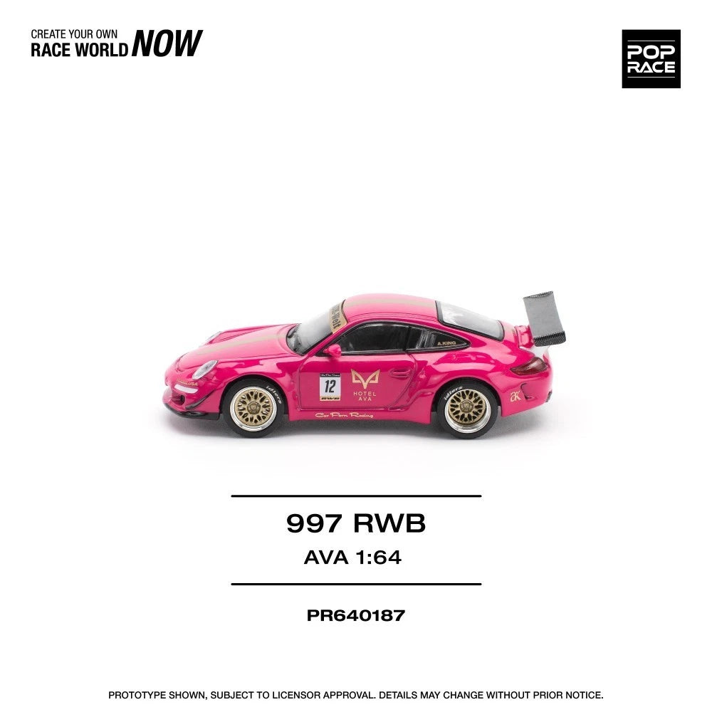 Pop Race 1/64 #187 Porsche 97 RWB Pink