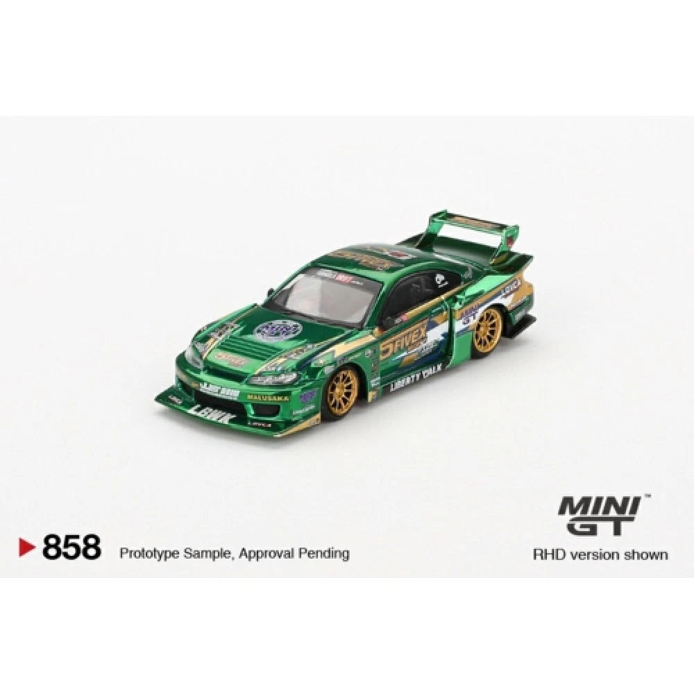 Mini GT 1/64 #858 Nissan Silvia S15 LB Super Silhouette LBWK 2024 Fausto Racing
