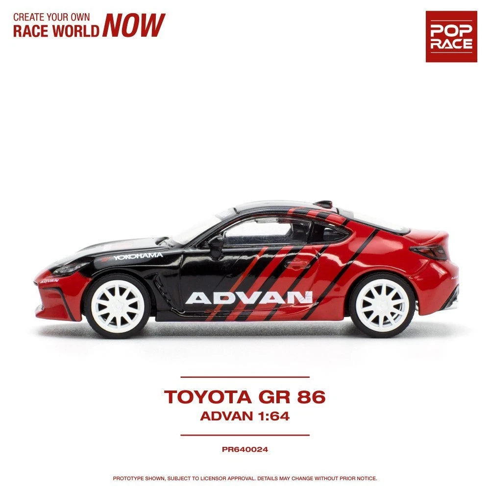 Pop Race 1/64 #24 Toyota GR86 Advan