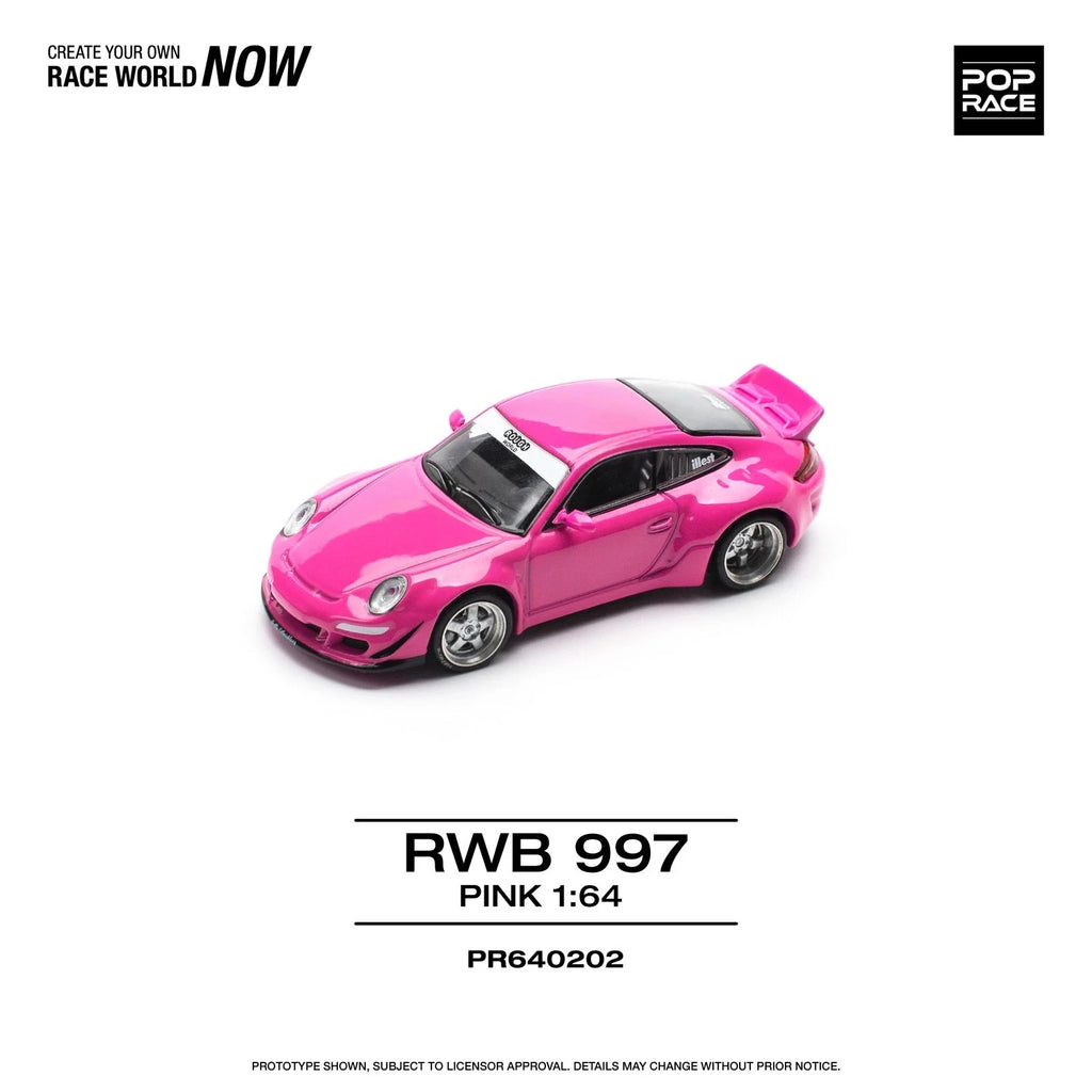 Pop Race 1/64 #202 Porsche 997 RWB Pink
