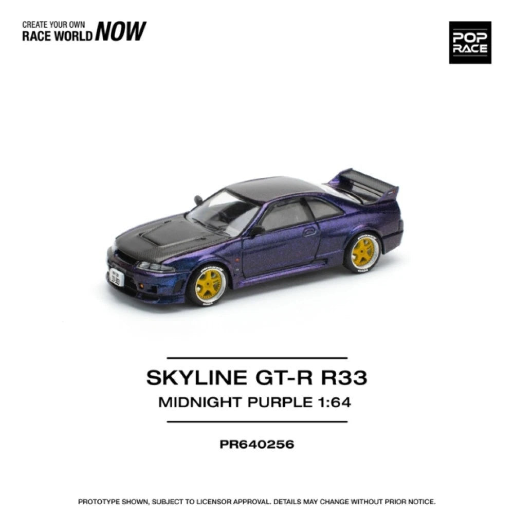 Pop Race 1/64 #256 Skyline GTR R33 Midnight Purple
