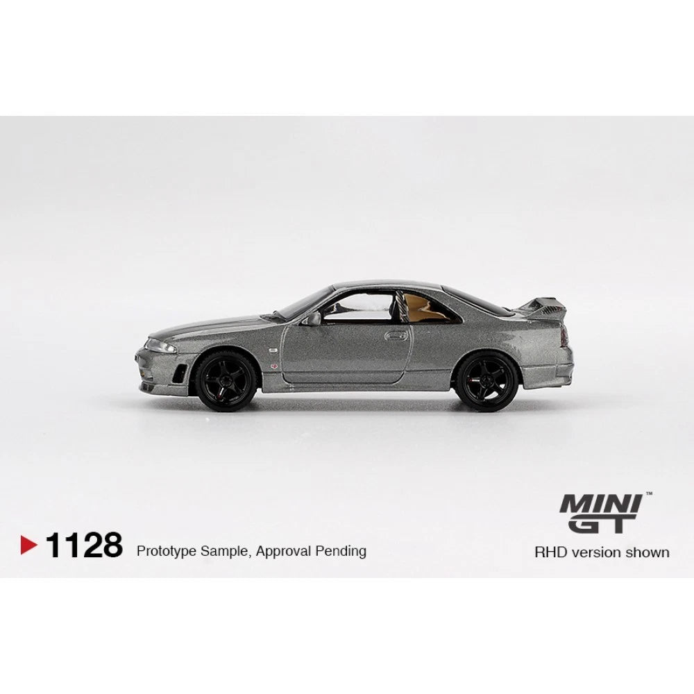 Mini GT 1/64 #1128 Nissan Skyline GTR Nismo R33 CRS Version Gray