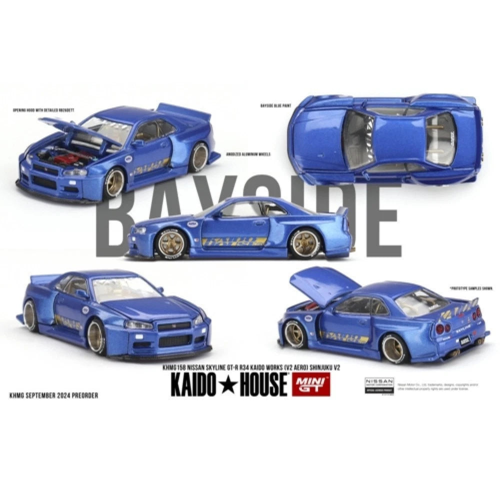 Mini GT Kaido House 1/64 Nissan Skyline R34 Shinjuku V2