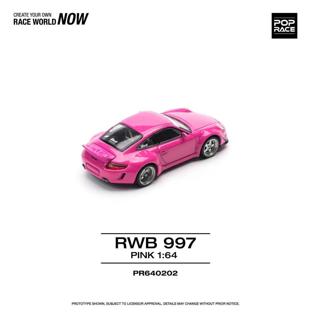 Pop Race 1/64 #202 Porsche 997 RWB Pink