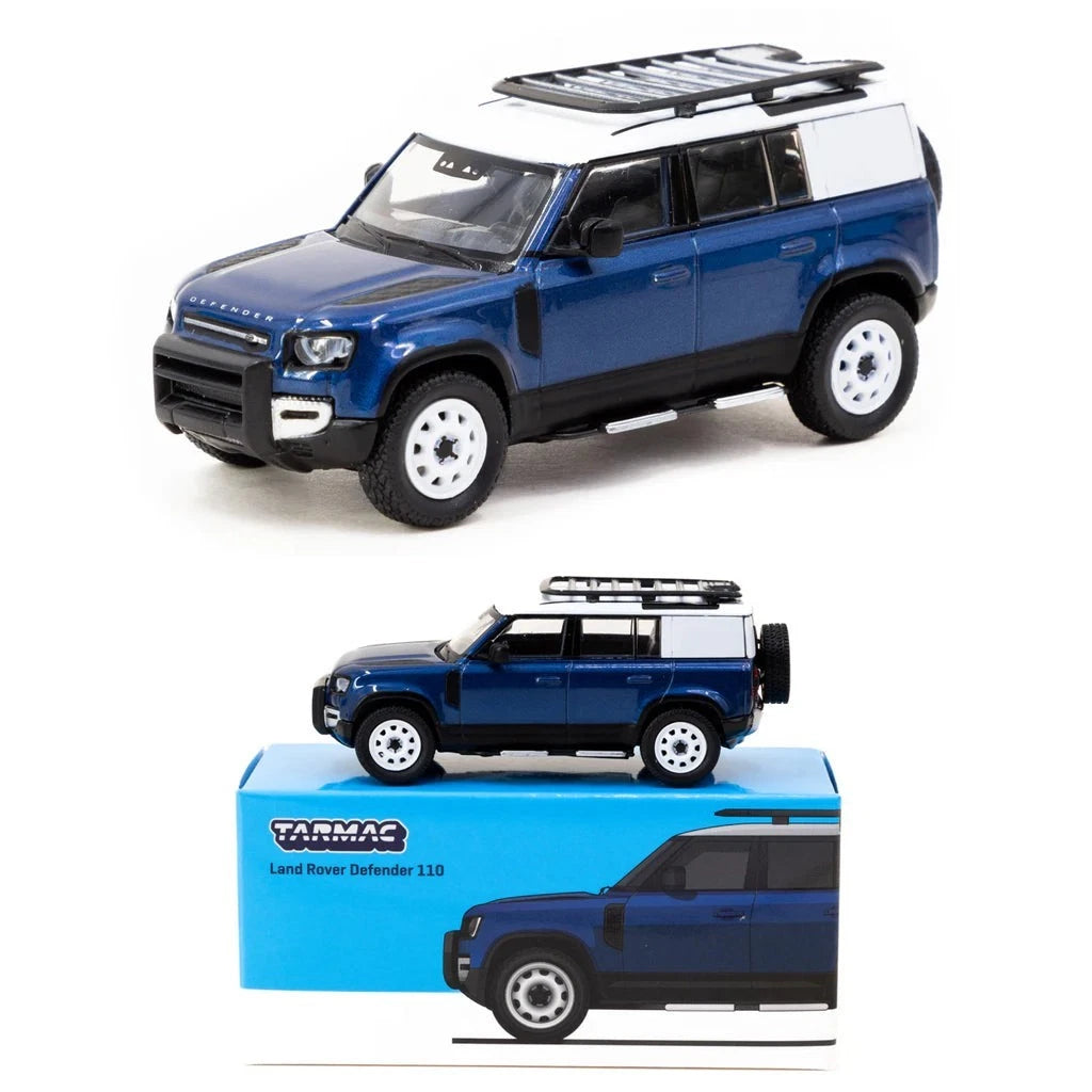 Tarmac Works 1/64 Land Rover Defender 110 Blue