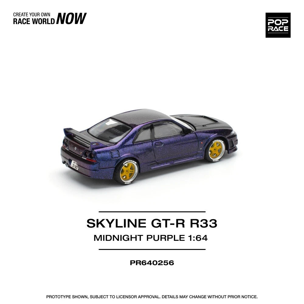 Pop Race 1/64 #256 Skyline GTR R33 Midnight Purple