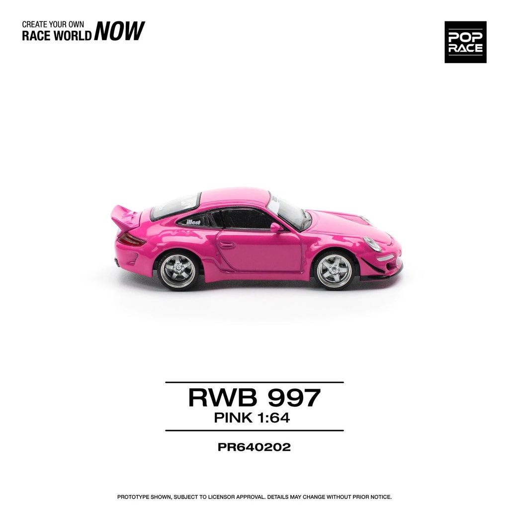 Pop Race 1/64 #202 Porsche 997 RWB Pink