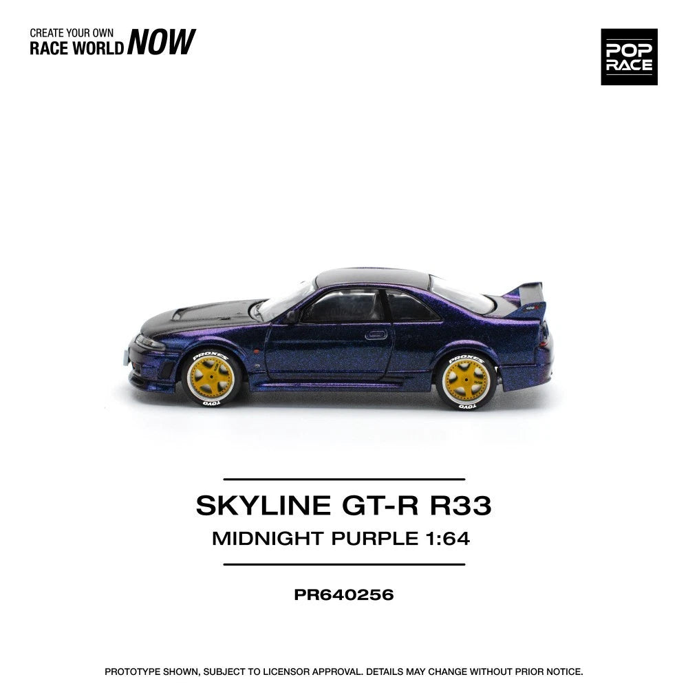 Pop Race 1/64 #256 Skyline GTR R33 Midnight Purple