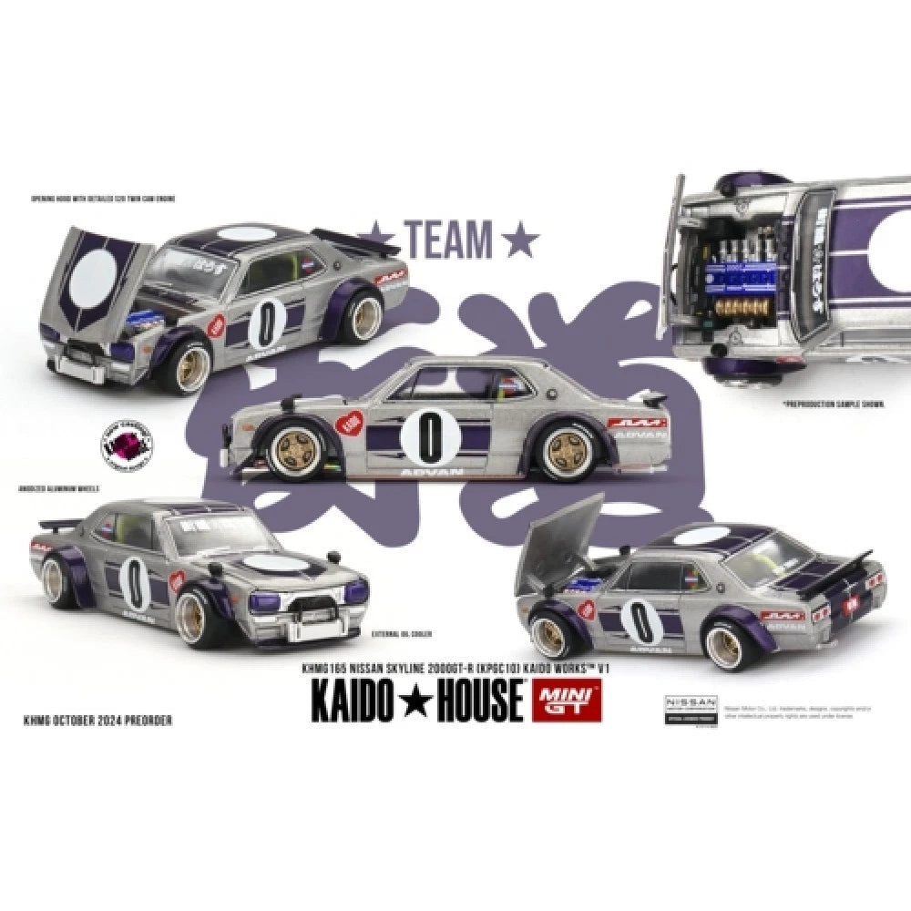 Mini GT Kaido House 1/64 Nissan Skyline 2000 GTR V1