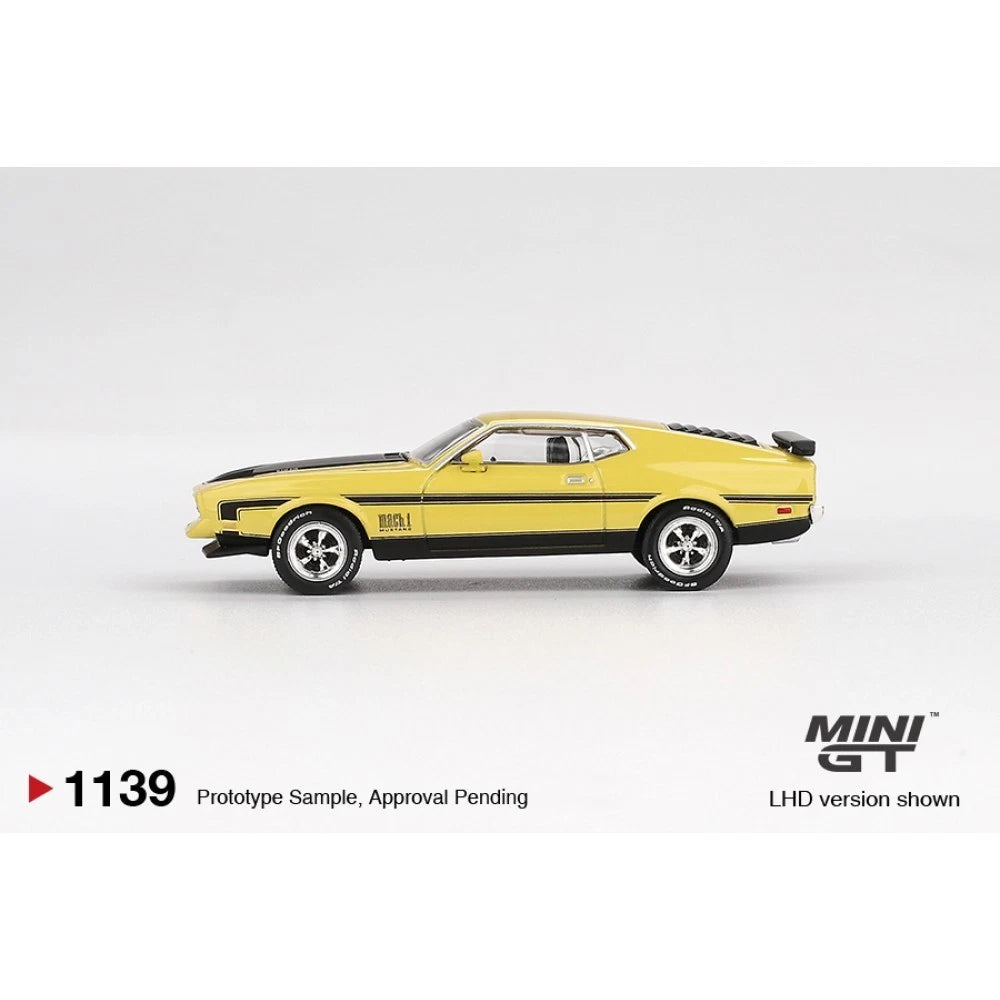 Mini GT 1/64 #1139 Ford Mustang Mach1 Yellow