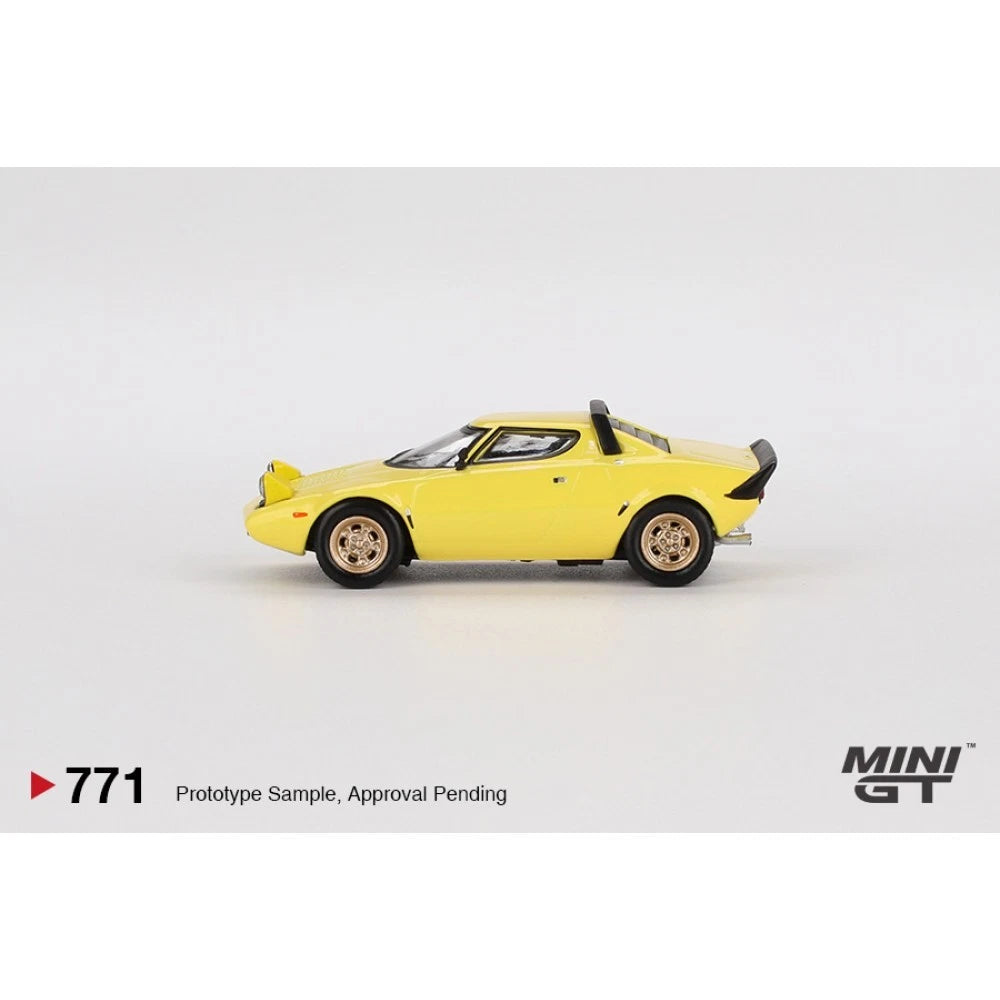 Mini GT 1/64 #771 Lancia Stratos HF Stradale Yellow