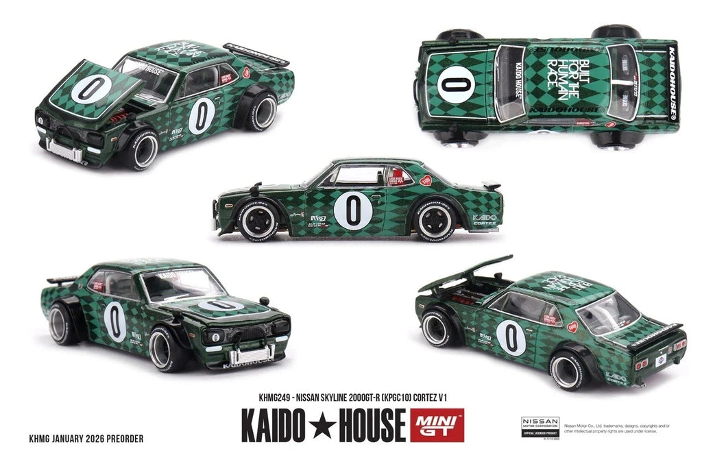 Mini GT Kaido House 1/64 #249 Nissan Skyline 2000 GTR Cortez V1