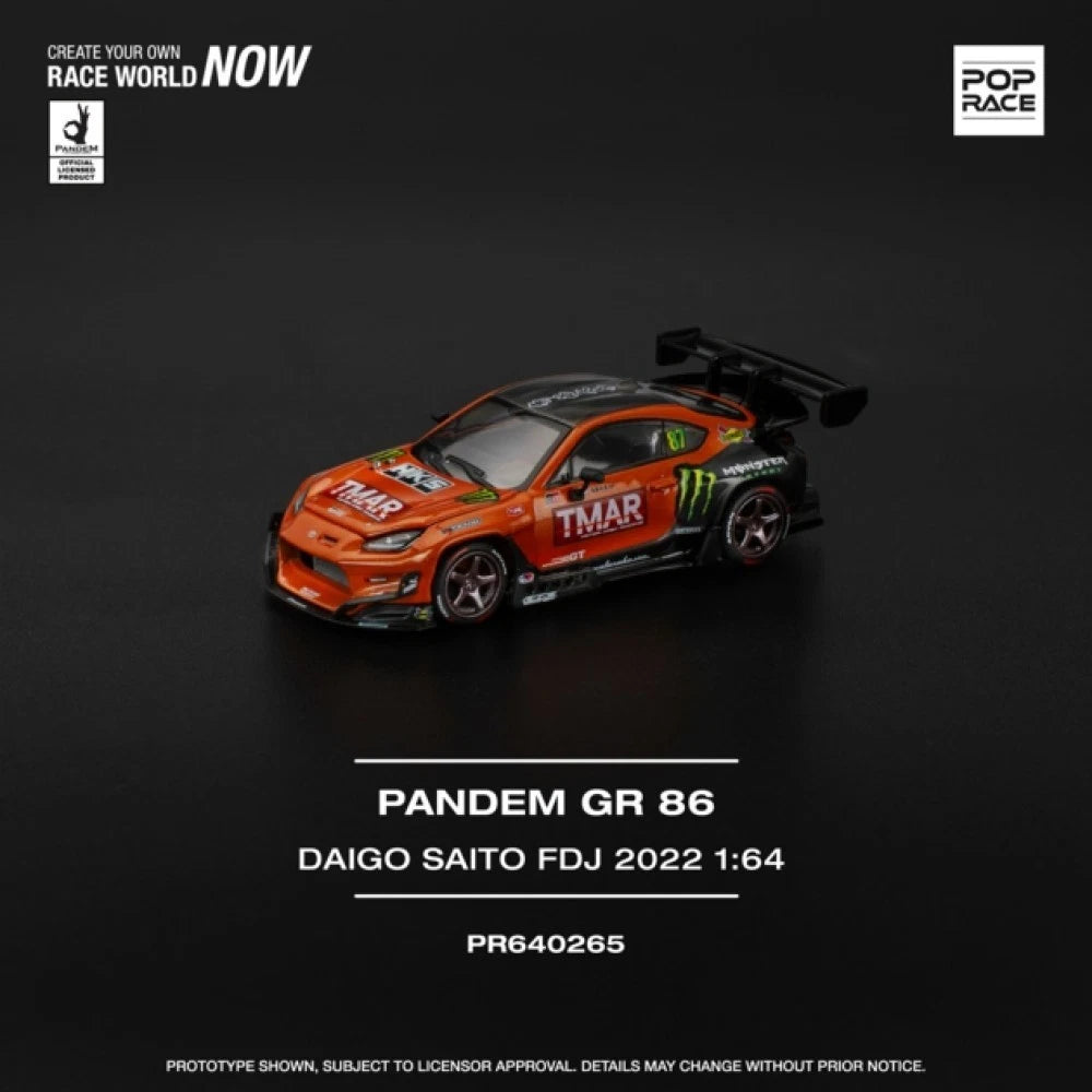 Pop Race 1/64 #265 Pandem GR86 Daigo Saito FDJ 2022