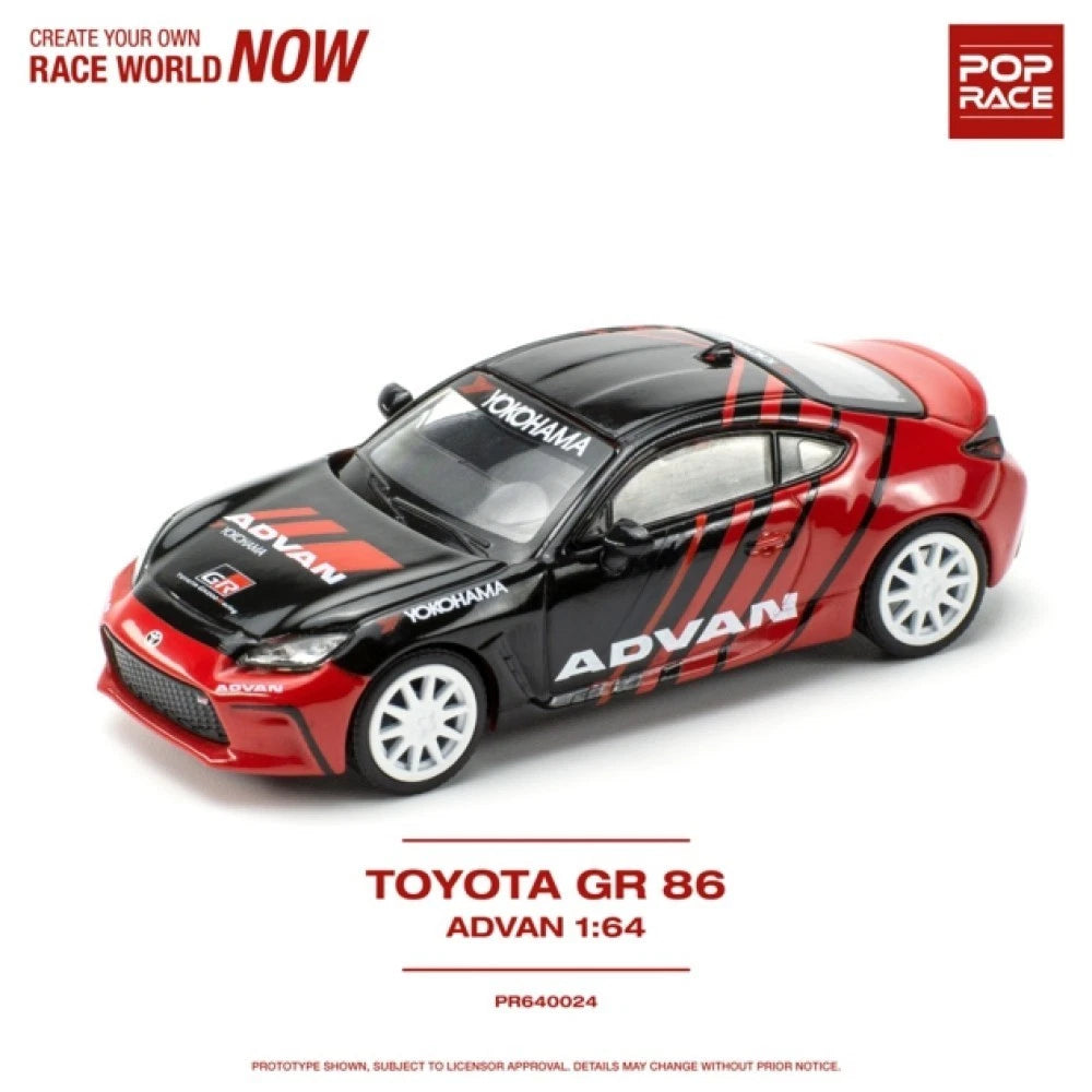 Pop Race 1/64 #24 Toyota GR86 Advan