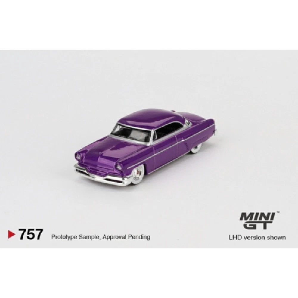 Mini GT 1/64 #757 Lincoln Capri Hot Rod 1954 Purple