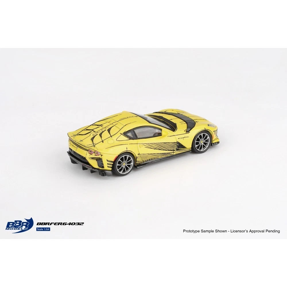 BBR 1/64 Ferrari 812 Competizione Yellow