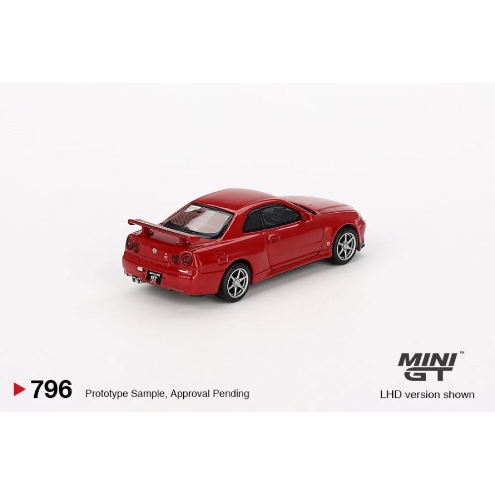 Mini GT 1/64 #796 Nissan Skyline GTR R34 V Spec Red