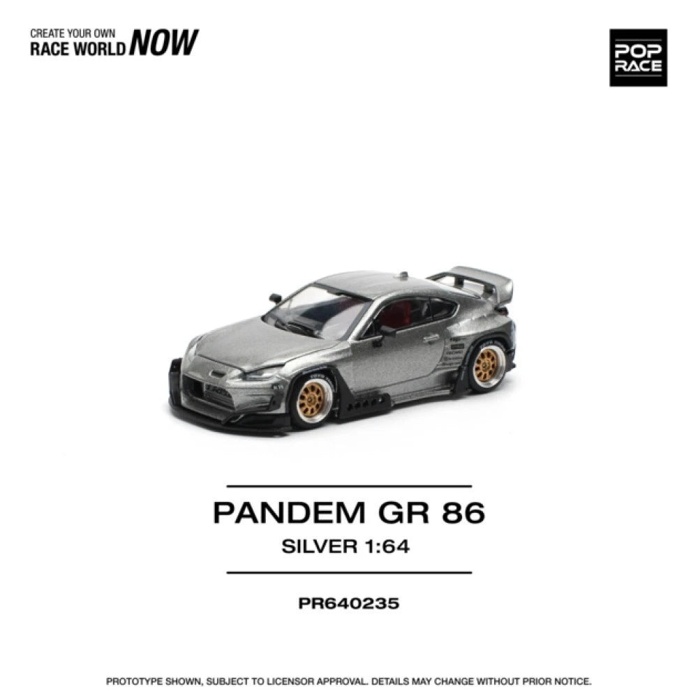 Pop Race 1/64 #235 Pandem GR6 Silver