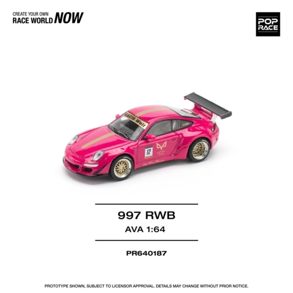 Pop Race 1/64 #187 Porsche 97 RWB Pink
