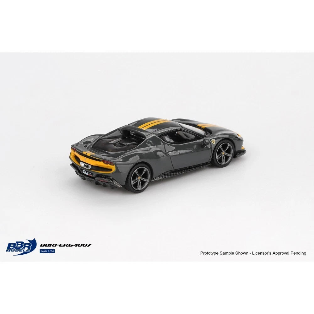 BBR 1/64 Ferrari 296 GTB Black/Yellow