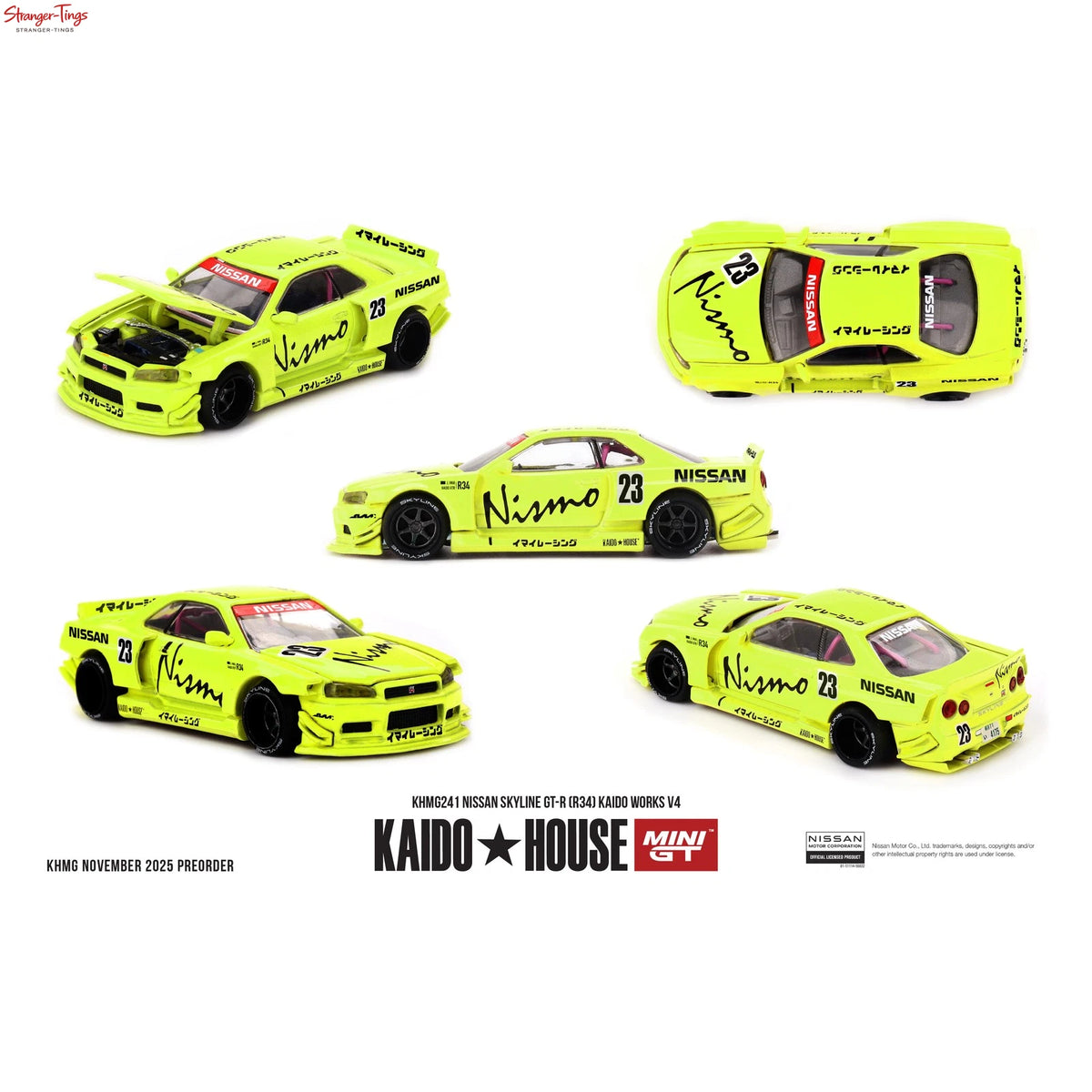 Mini GT Kaido House 1/64 #241 Nissan Skyline GTR R34 V4