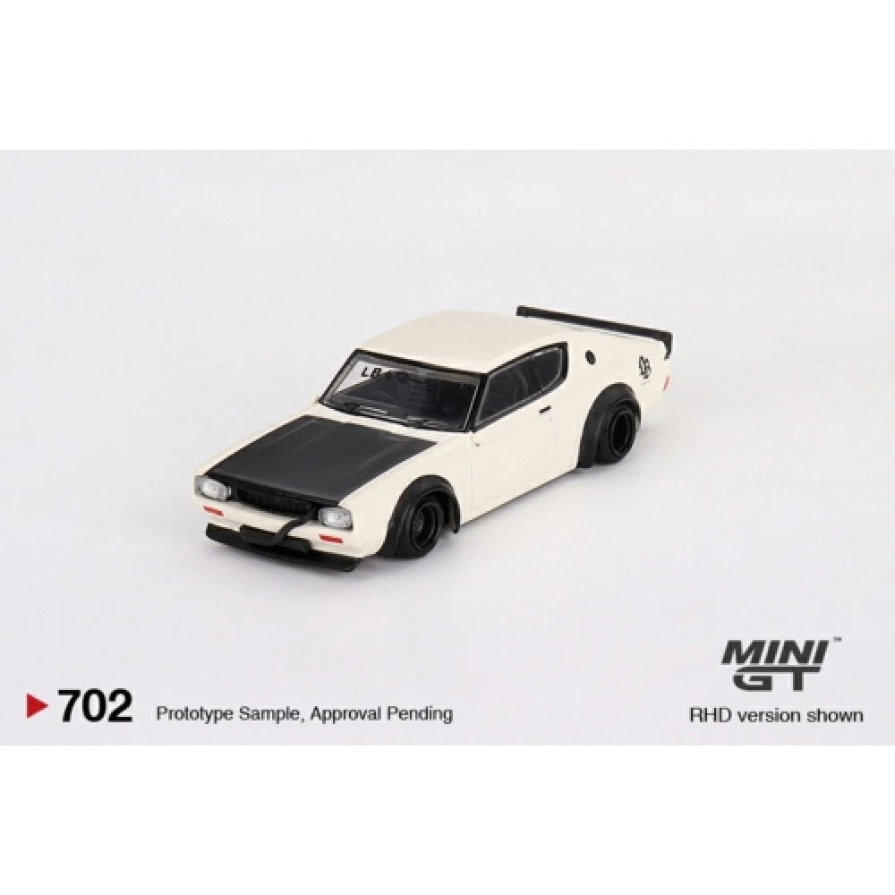 Mini GT 1/64 #702 Nissan Skyline Kenmeri Liberty Walk White