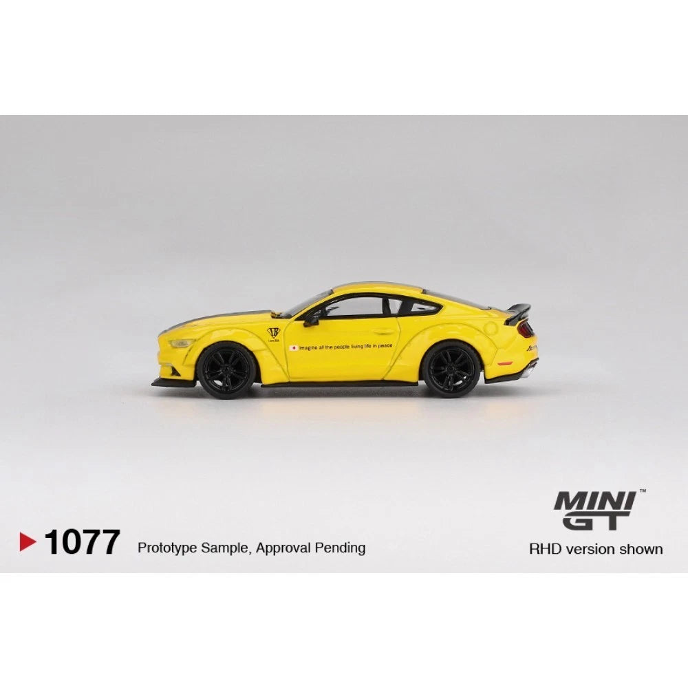 Mini GT 1/64 #1077 Ford LB Works Mustang Yellow