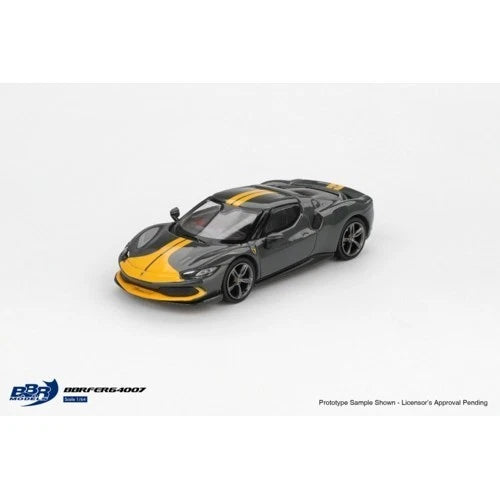 BBR 1/64 Ferrari 296 GTB Black/Yellow